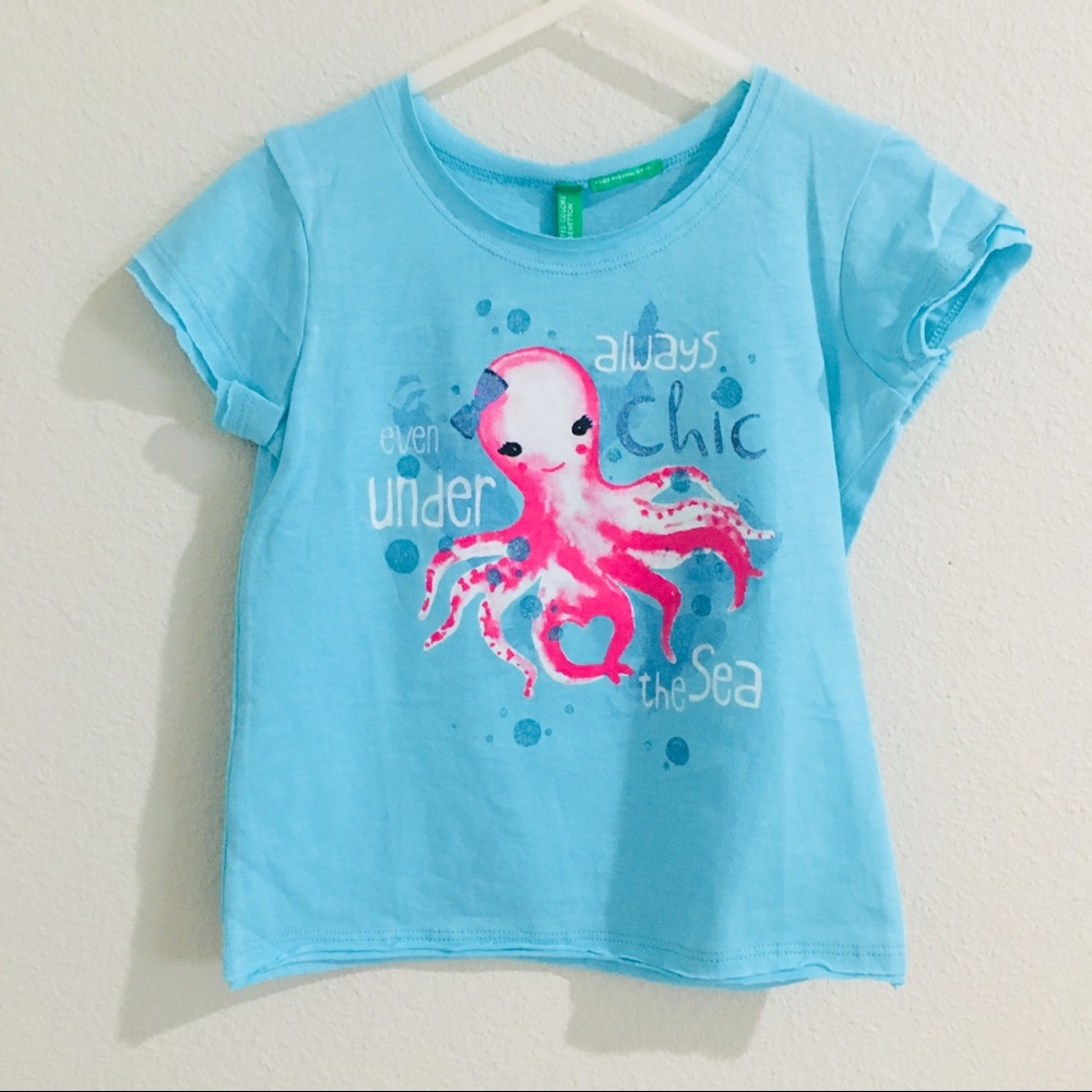 Benetton Girls Octopus Top Size 18-24M